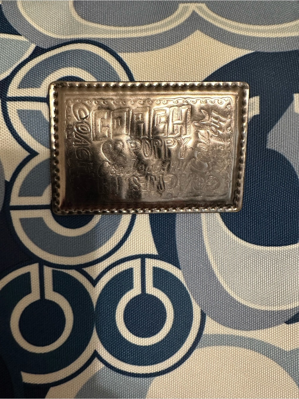 Coach Poppy Glam Pop C Denim Appliqué Tote - Picture 11 of 16